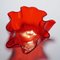 Fazzoletto Handkerchief Vase in Red Murano Glass from Venini, Italy, 1950s 8