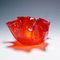 Fazzoletto Handkerchief Vase in Red Murano Glass from Venini, Italy, 1950s 4