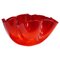 Fazzoletto Handkerchief Vase in Red Murano Glass from Venini, Italy, 1950s 1