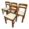 Elm and Bouclé Fabric Dining Chairs, Set of 4, Image 1