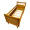 Bed in Oak and Rattan, 1950s 1