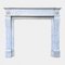 Louis XVI French Carrara Marble Fireplace Mantel, 1890s 5