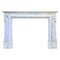 Large French Louis XIV Carrara Marble Fireplace Mantel, 1870s 1