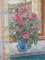 Cyclamen by the Window, Oil Painting, 1950s, Framed 9