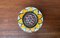 Mid-Century Hand-Painted Ceramic Sunflower Box with Lid from Gallo, 1960s 2