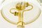 Art Deco Brass and Marble Table Lamp with Opal Glass Shade and Glass Sticks, 1920s 13