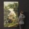 Artiste Italien, Paysage, 1880, Huile sur Toile, Encadrée 9