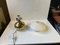 Scandinavian Modern Brass Table Lamp with Ufo Shade 6