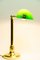 Art Deco Banker Lamp with Green Glass Shade, Vienna, 1920s, Image 8