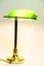 Art Deco Banker Lamp with Green Glass Shade, Vienna, 1920s 10