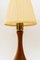 Cherrywood Table Lamp with Fabric Shade by Rupert Nikoll, Vienna, Austria, 1950s, Image 4
