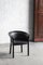 Black Leather Side Chair, Italy, 1980s 1