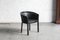 Black Leather Side Chair, Italy, 1980s, Image 4