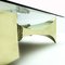 Vintage Brutalist Polished Brass Coffee Table with Glass Top by Claude Santarelli, 1970s 6