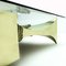 Vintage Brutalist Polished Brass Coffee Table with Glass Top by Claude Santarelli, 1970s, Image 6