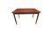 Mesa de comedor danesa de teca con superficies extraíbles dobles, años 60, Imagen 2