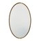 Mid-Century French Classic Oval Mirror with Bronze Frame, 1960s 3