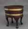 18th Century Mahogany and Brass Bound Oval Wine Cooler with Stand, 1770s, Set of 2 4