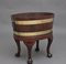 18th Century Mahogany and Brass Bound Oval Wine Cooler with Stand, 1770s, Set of 2 11