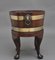 18th Century Mahogany and Brass Bound Oval Wine Cooler with Stand, 1770s, Set of 2 5