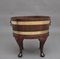 18th Century Mahogany and Brass Bound Oval Wine Cooler with Stand, 1770s, Set of 2 9