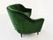 Curved Sofa in Green Forest Velvet by Ico & Luisa Parisi for Ariberto Colombo, Italy, 1951, Image 8