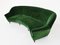 Curved Sofa in Green Forest Velvet by Ico & Luisa Parisi for Ariberto Colombo, Italy, 1951, Image 1