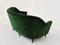 Sofá curvado de terciopelo verde bosque de Ico & Luisa Parisi para Ariberto Colombo, Italia, 1951, Imagen 7