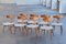 Dining Chairs in Oak & Bouclé by Henning Kjærnulf, Denmark, 1950s, Set of 8 1