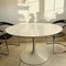 Round Extendable White Tulip Dining Table by Maurice Burke for Arkana, 1960s 3