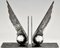 Art Deco Wrought Iron Wing Bookends by Edgar Brandt, 1930, Set of 2, Image 4