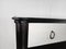 Black White Lacquered Chest with Glass Top and Brass Handles, 1960 12