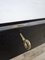 Black White Lacquered Chest with Glass Top and Brass Handles, 1960 30