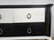 Black White Lacquered Chest with Glass Top and Brass Handles, 1960 17