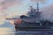 M J Whitehand, HMS Hermes Aircraft Carrier, 1980s, Large Oil on Canvas, Framed 3