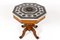 19th Century Italian Oak Octagonal Table with Inlaid Marble Top, Image 2