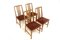 Chaises Scandinaves en Noyer, 1960, Set de 4 1