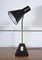 Lámpara de escritorio escandinava con cuello de cisne de latón, años 50, Imagen 4