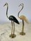Italian Flamingos in Brass and Marble, 1950s, Set of 2 3
