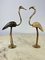 Italian Flamingos in Brass and Marble, 1950s, Set of 2 1