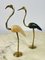 Italienische Flamingos aus Messing & Marmor, 1950er, 2er Set 2