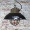 Lampe à Suspension Industrielle Vintage en Fonte et Émail Noir 5
