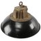 Vintage Industrial Black Enamel & Cast Iron Factory Pendant Light 4