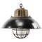 Vintage Industrial Black Enamel & Cast Iron Factory Pendant Light, Image 1