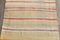 Vintage Striped Hemp Runner Rug in Orange and Ivory, 1965 7
