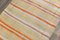 Vintage Striped Hemp Runner Rug in Orange and Ivory, 1965, Image 6
