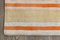 Alfombra de pasillo vintage de cáñamo a rayas en naranja y marfil, 1965, Imagen 10