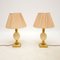 Vintage Brass Ostrich Egg Table Lamps, 1970s, Set of 2 2