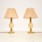 Vintage Brass Ostrich Egg Table Lamps, 1970s, Set of 2 1