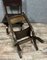 Medieval Style Chairs in Wood and Leather, Set of 2 4